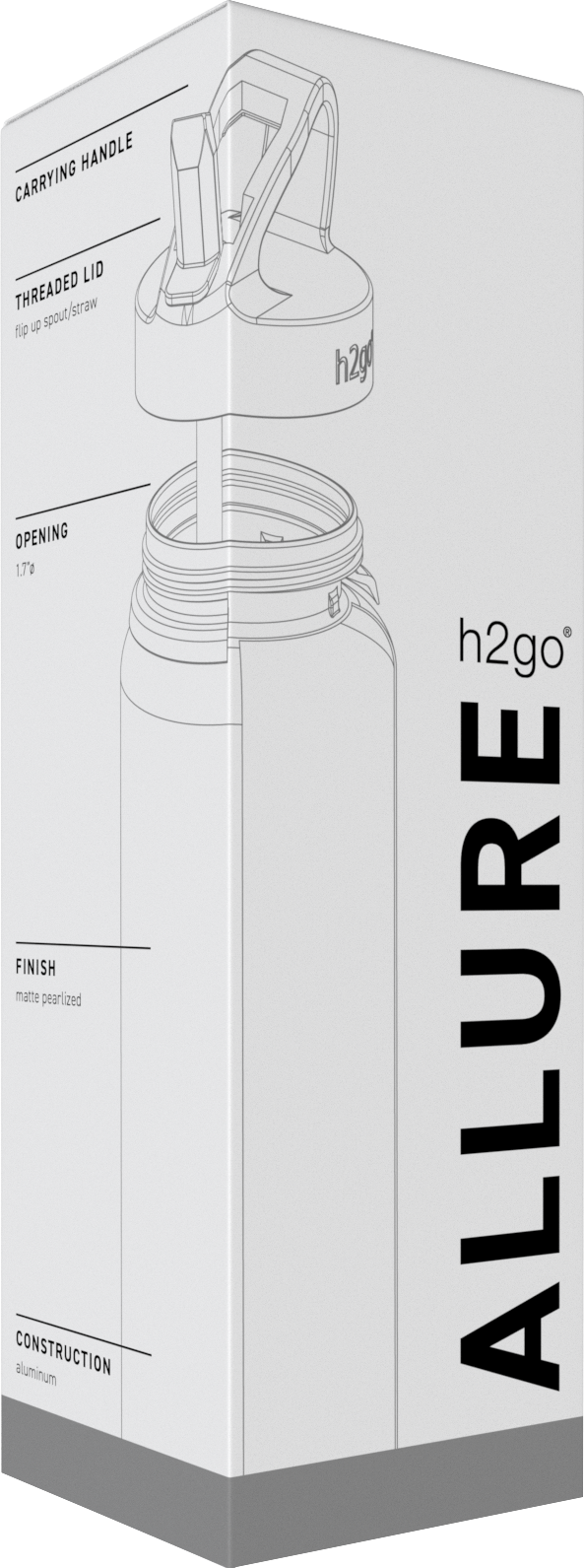 matte black 28 oz h2go allure