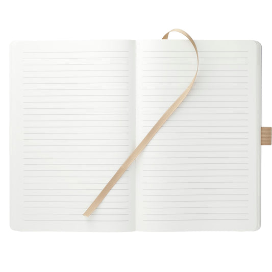 Front View of Natural 5.5" x 8.5" FSC® Mix Stone Soft Bound Journal
