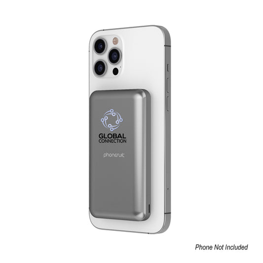 GRAY 10,000mAh PhoneSuit® Mag Max Wireless Portable Pocket Charger & Battery Pack