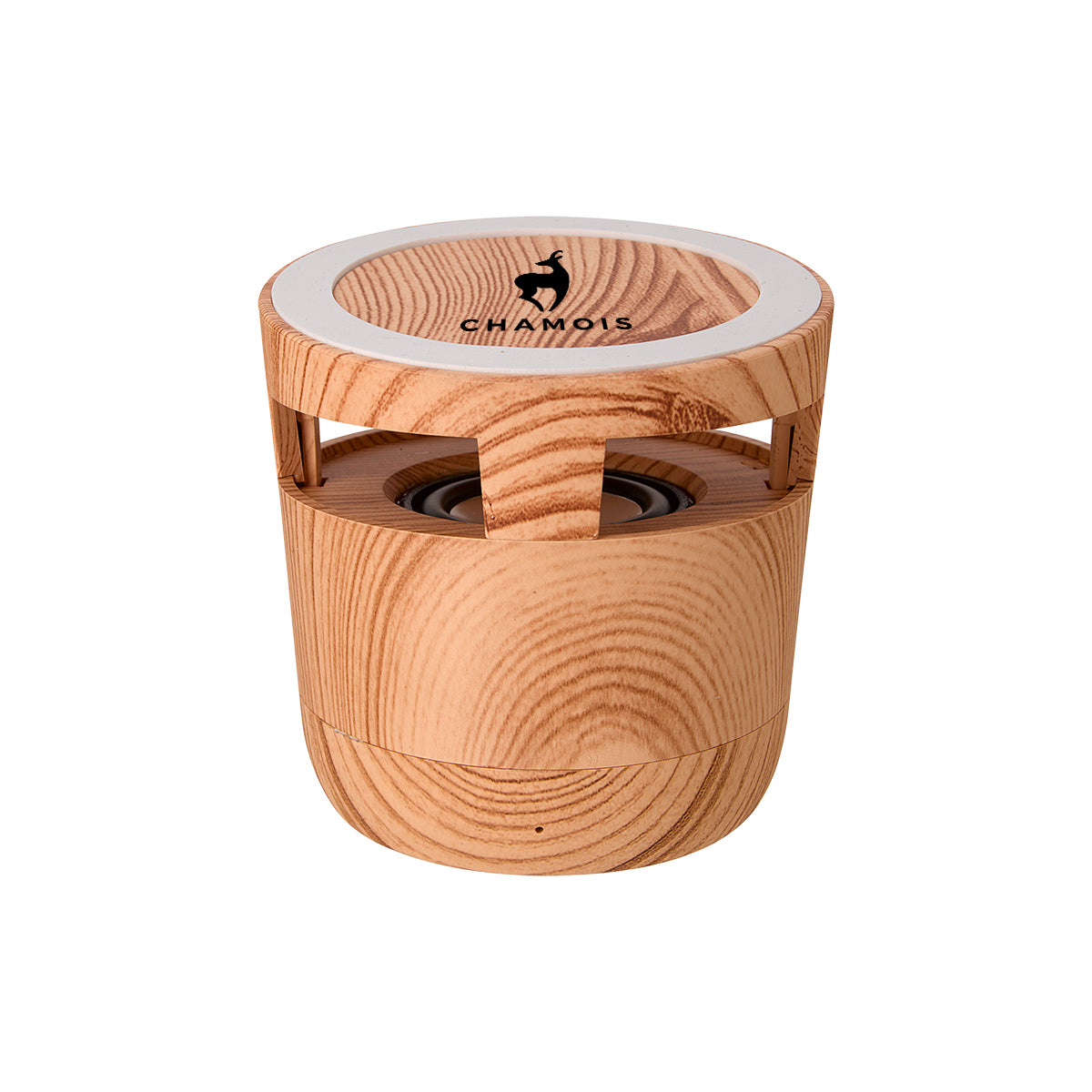 Woodgrain Wireless Charging Pad And Speaker 2.0