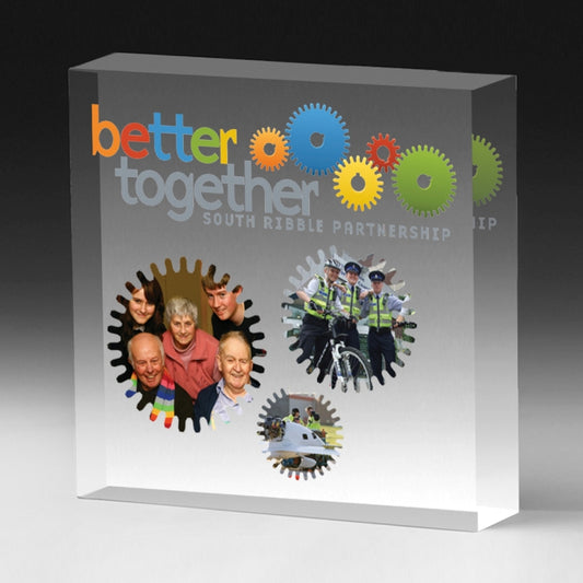 PhotoImage® Square Paperweight - 4” x 4” x 1/2”