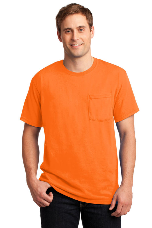 Jerzees - Dri-Power 50/50 Cotton/Poly Pocket T-Shirt. 29MP