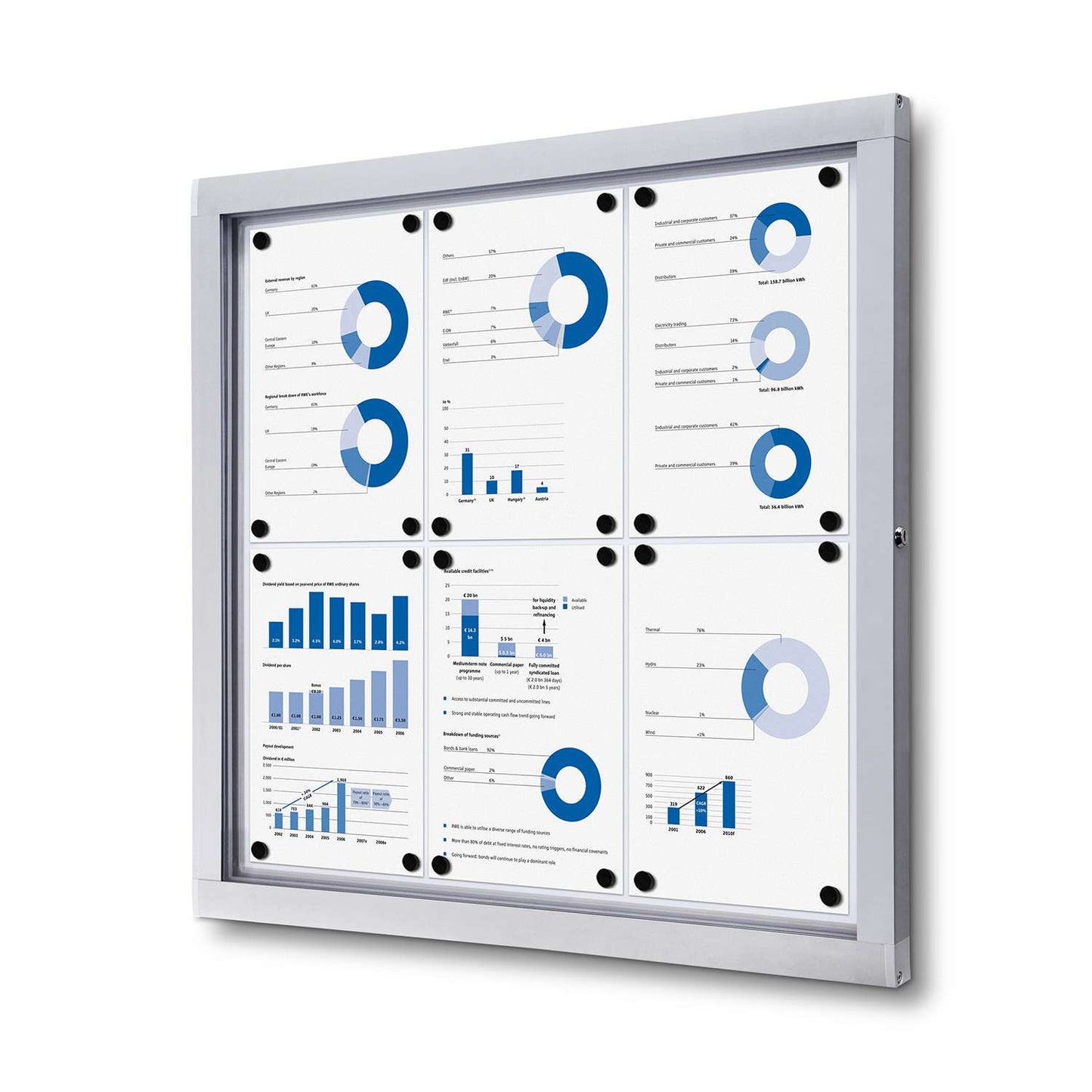 29"W x 28"H Indoor Enclosed Bulletin Board Safety Corner