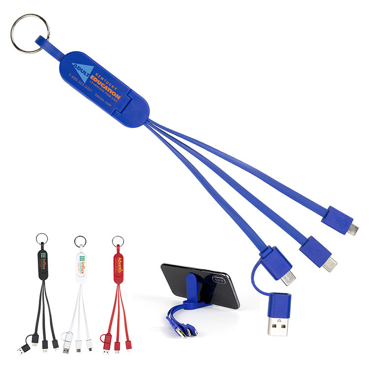 “ESCALANTE” 5-in-1 Cell Phone Charging Cable w/Phone Stand