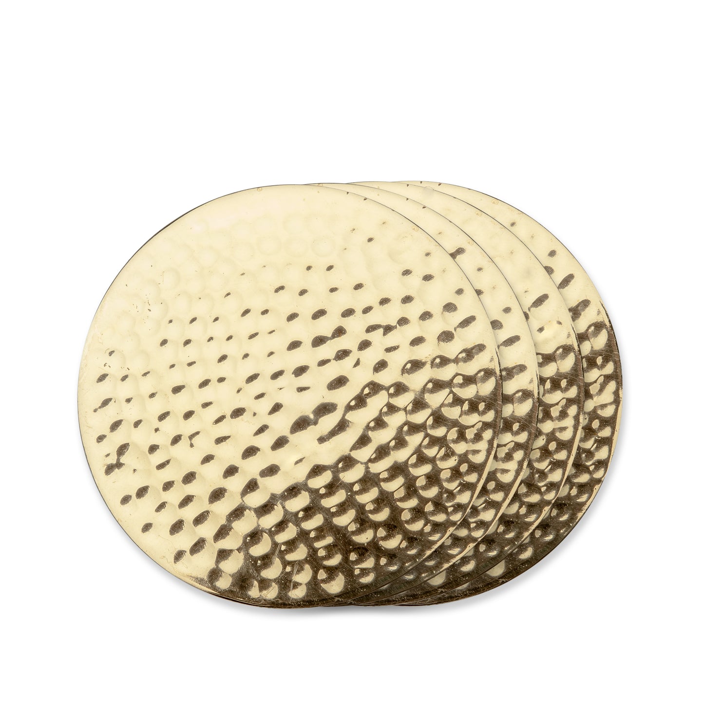 Viski® Hammered Brass Coaster (Set of 4)