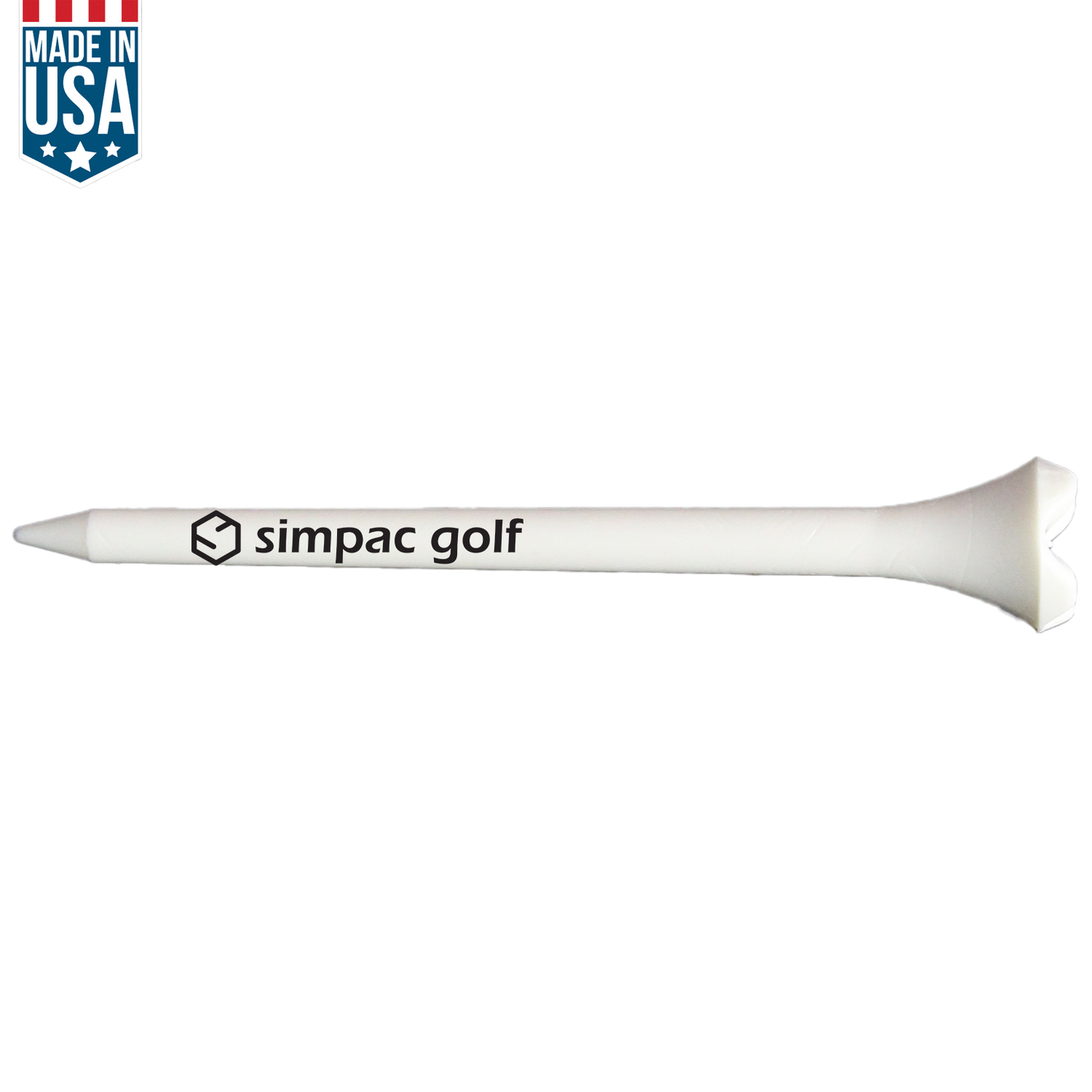 White 3-1/4" Plastic Golf Tee