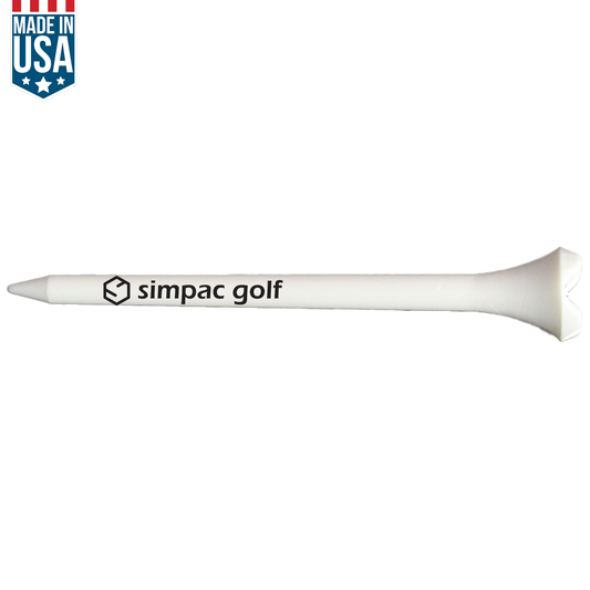 White 3-1/4" Plastic Golf Tee