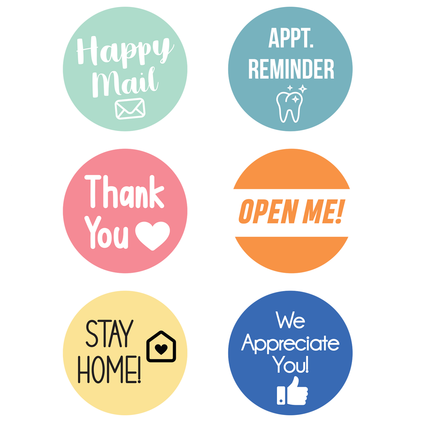 White 3" Circle Label