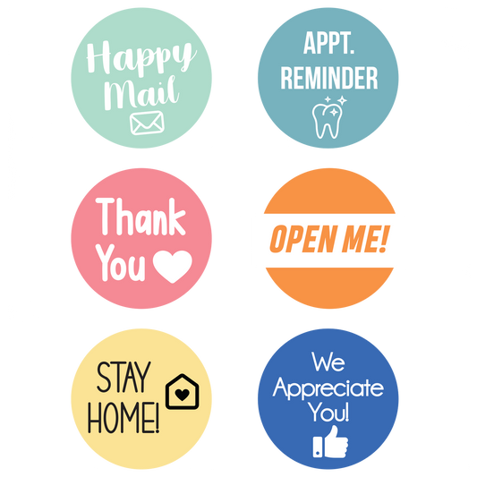 White 3" Circle Label