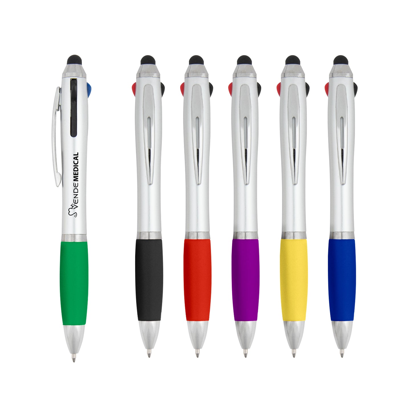 3-In-One Pen With Stylus grouped