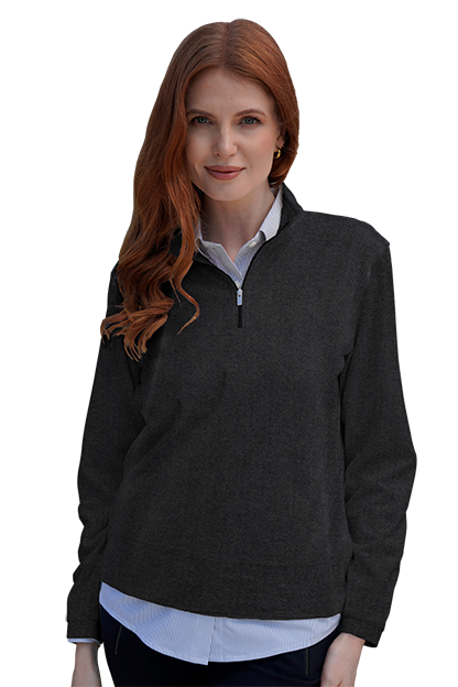 Black Women's Luxe 1/4 Zip Pullover - XS