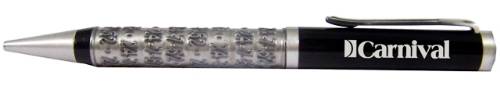 **CLOSEOUT** Impressione metal ball point pen features a sleek, silver barrel with a stock 24-7-52 e
