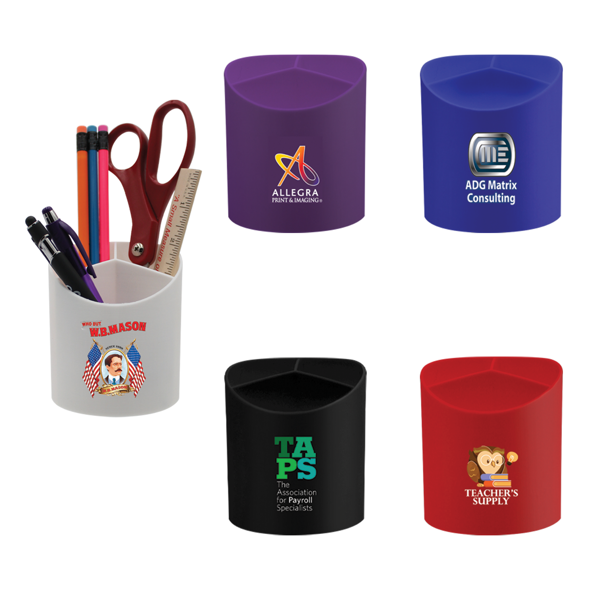 Recycled Desk Organizer, Full Color Digital