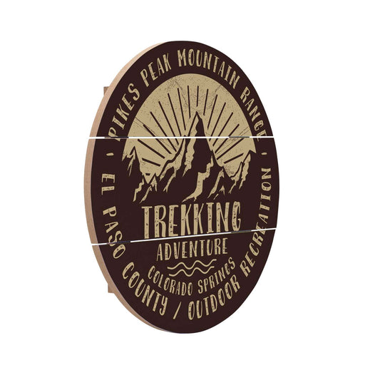 12" Round MDF Slatted Wood Print