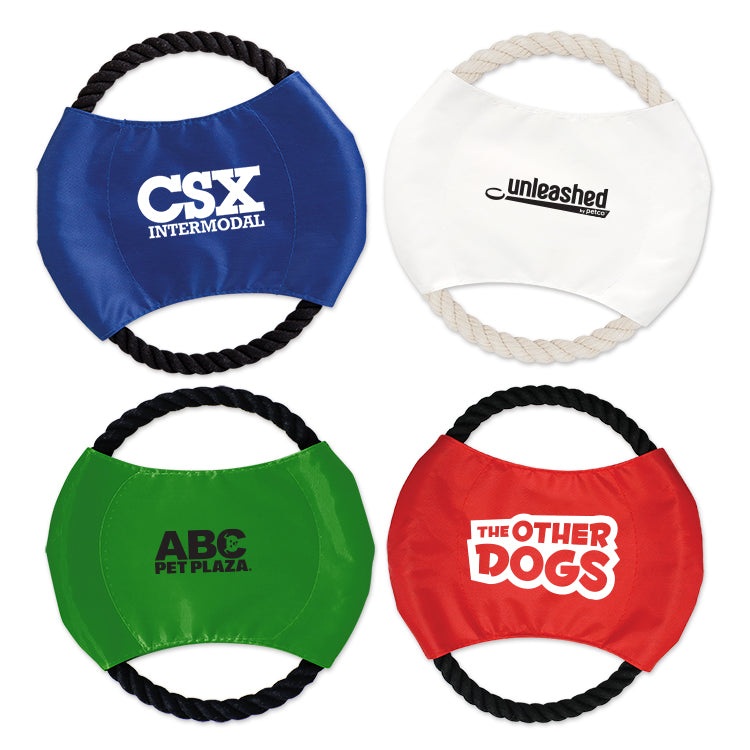 White Dog Rope Throwing Toy
