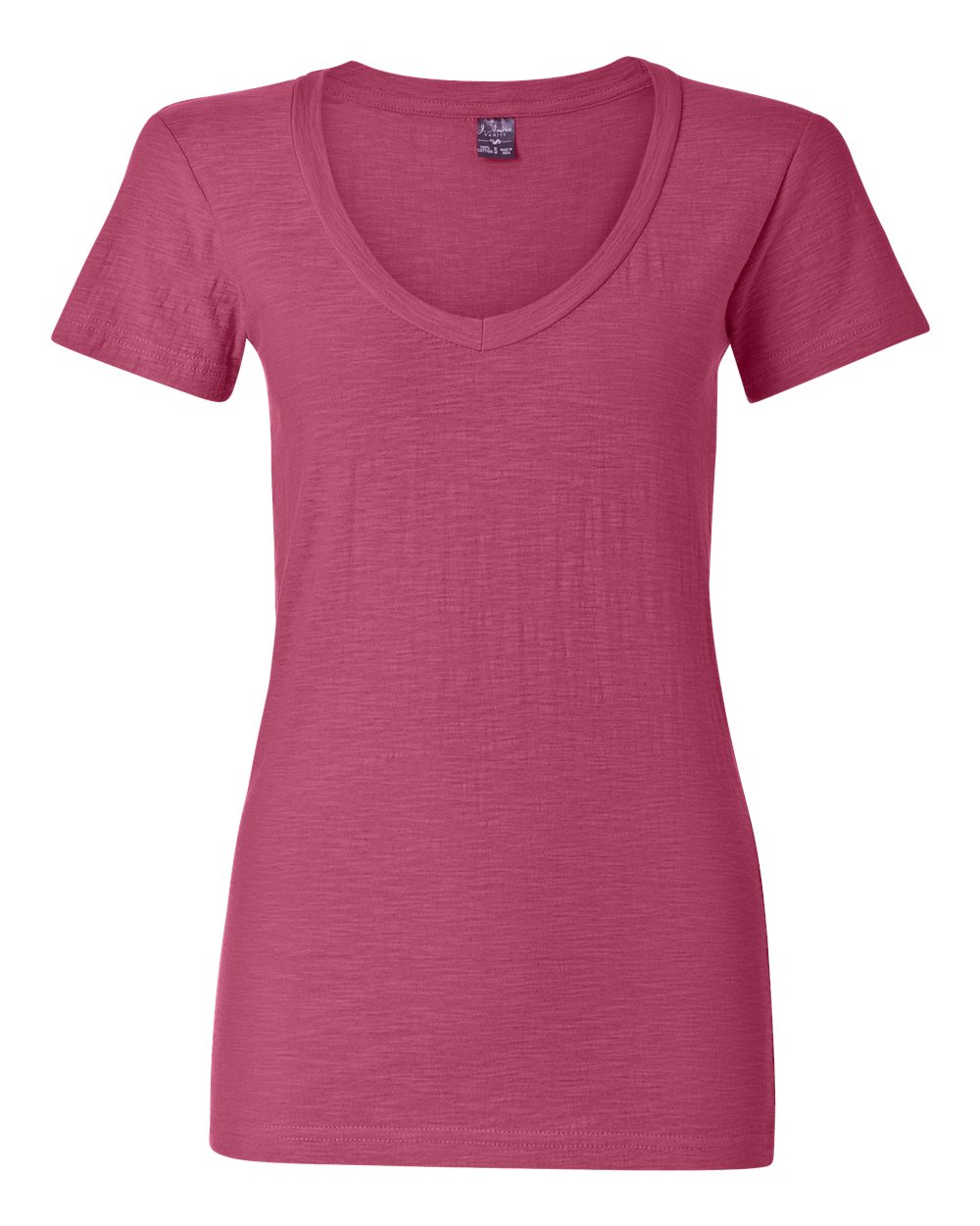 Women's V-Neck Slub T-Shirt - 8169