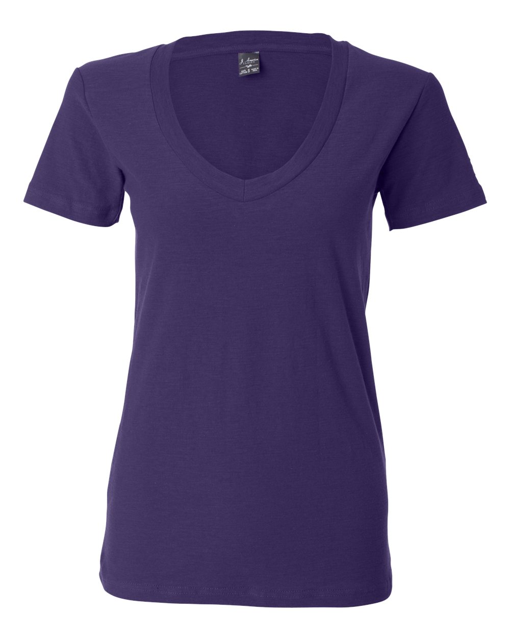 Women's V-Neck Slub T-Shirt - 8169
