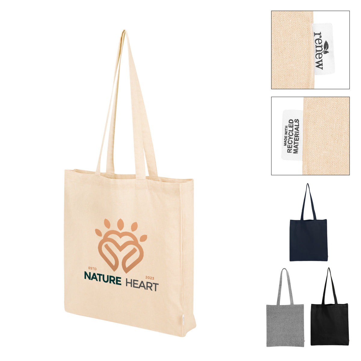 BLACK Arden 3 oz. Recycled Cotton Canvas Tote Bag