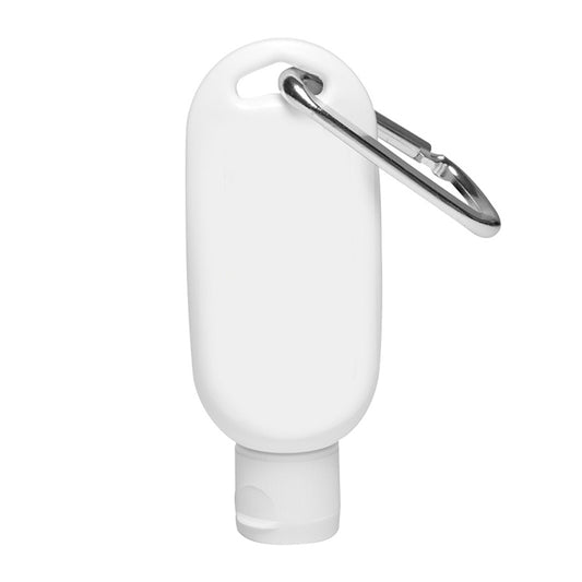 “Sunny Day” 1 oz Broad Spectrum SPF 30 Sunscreen Lotion in Solid White Carabiner Tottle