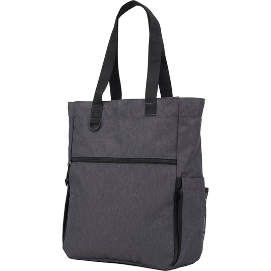 Front View of Gray Luna RPET Convertible Backpack Tote