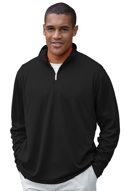 Black Vansport Mesh 1/4-Zip Tech Pullover - S