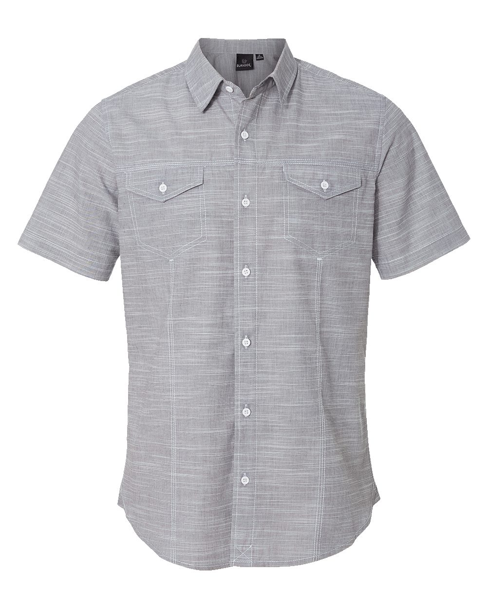 Men's Textured Solid Short Sleeve Shirt - 9247