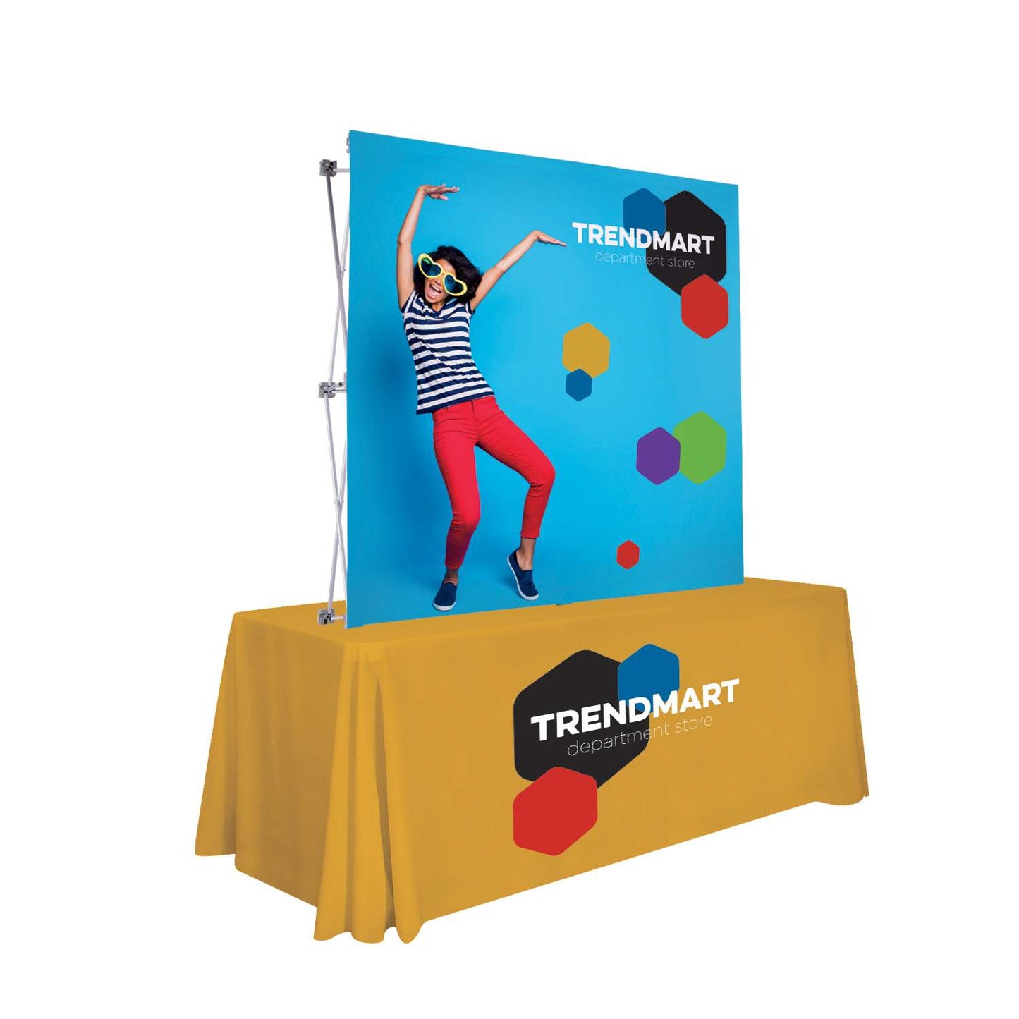 6' Straight Splash Tabletop Display Face Kit (Recycled Polyester Knit)