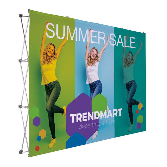 10' Straight Splash Floor Display Face Kit (Recycled Polyester Knit)