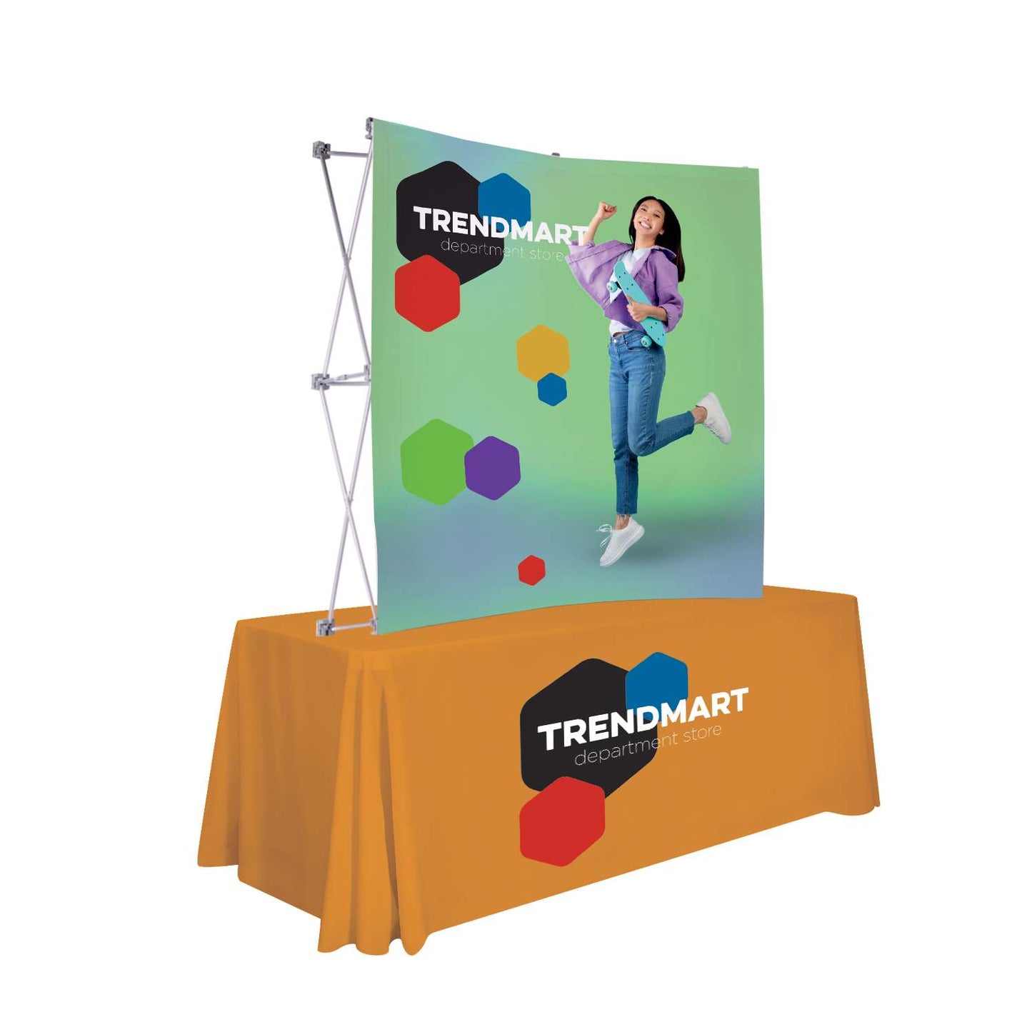 6' Curved Splash Tabletop Display Face Kit (Recycled Polyester Knit)