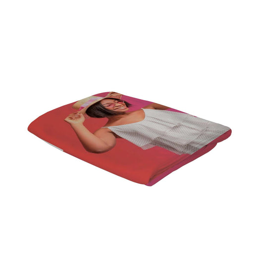 3' Straight Splash Floor Display 4-Sided Graphic Panel (Recycled Polyester Knit)