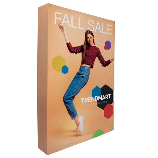 5' Straight Splash Floor Display Wrap Kit (Recycled Polyester Knit)