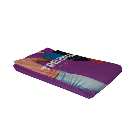 8' Curved Splash Floor Display Wrap Graphic Panel (Block-Out Fabric)