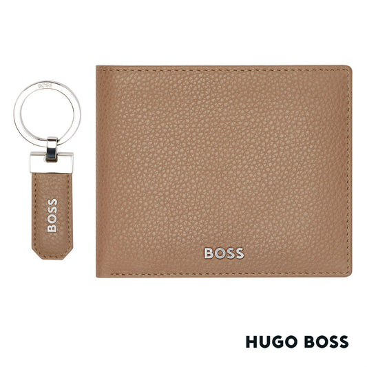 Hugo Boss® Classic Grained Key ring & Wallet Set