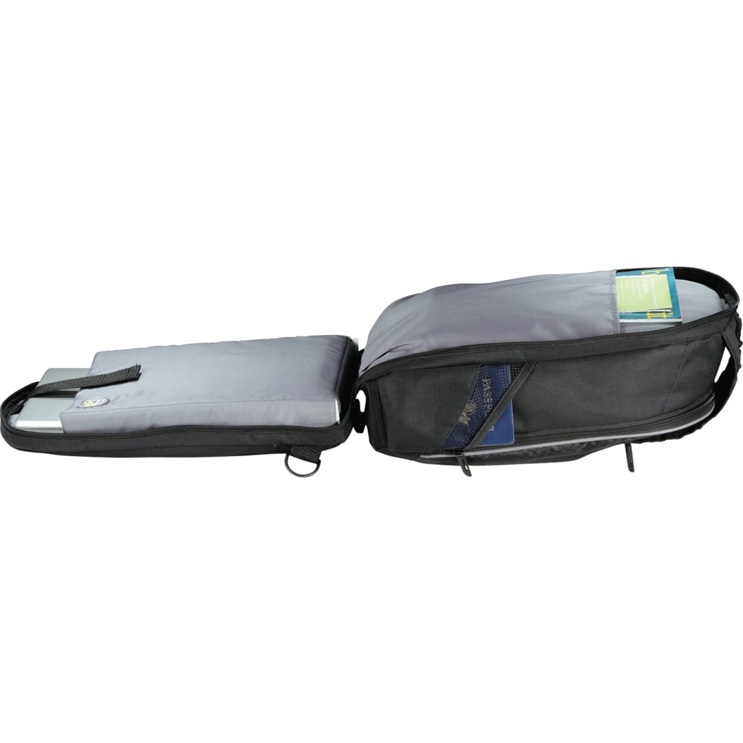 Front View of Black Summit TSA 15" Computer Sling Backpack