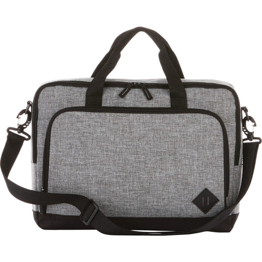 Front View of Gray Graphite 15" Computer Briefcase