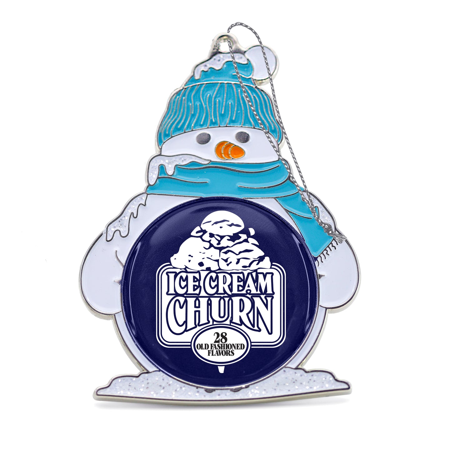 Modern Snowman Holiday Ornament