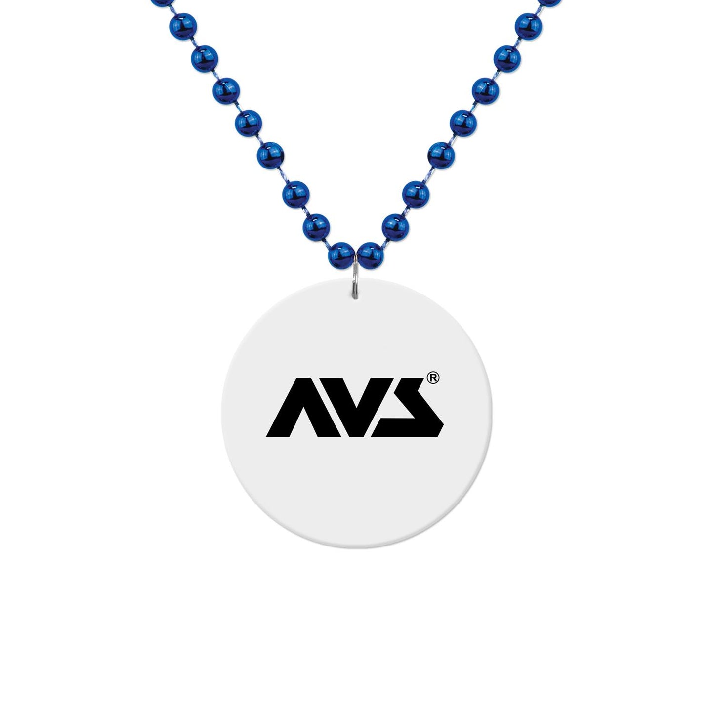 Medallion Bead Necklace w/White Medallion