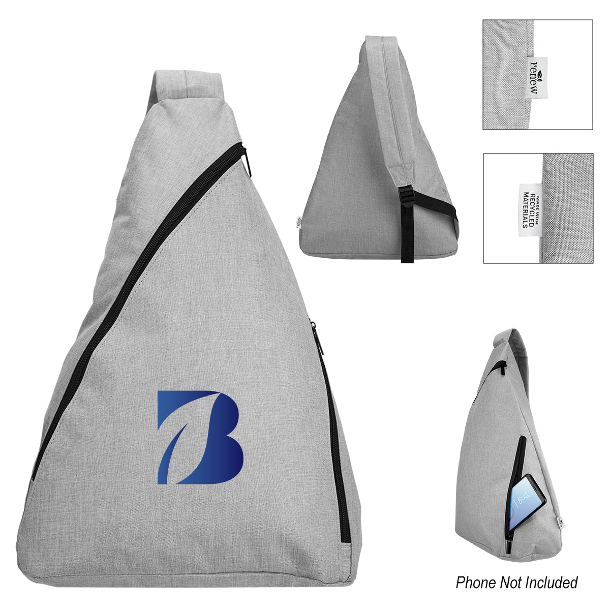 GRAY Habitat rPET Heathered Sling Bag