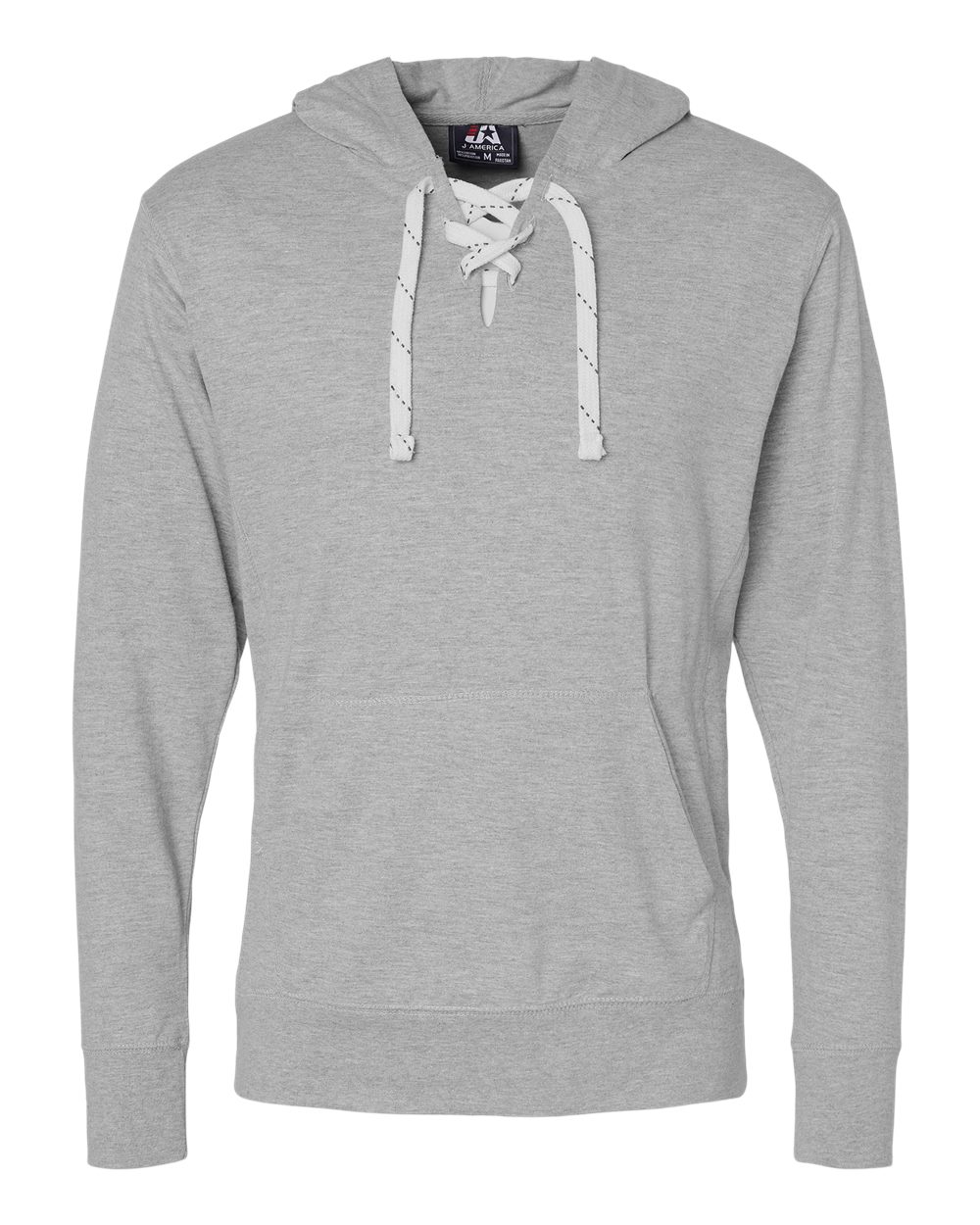 Unisex Jersey Sport Lace Hooded Pullover - 8231