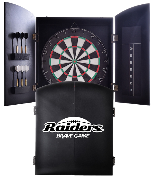 Black Dartboard with Cabinet