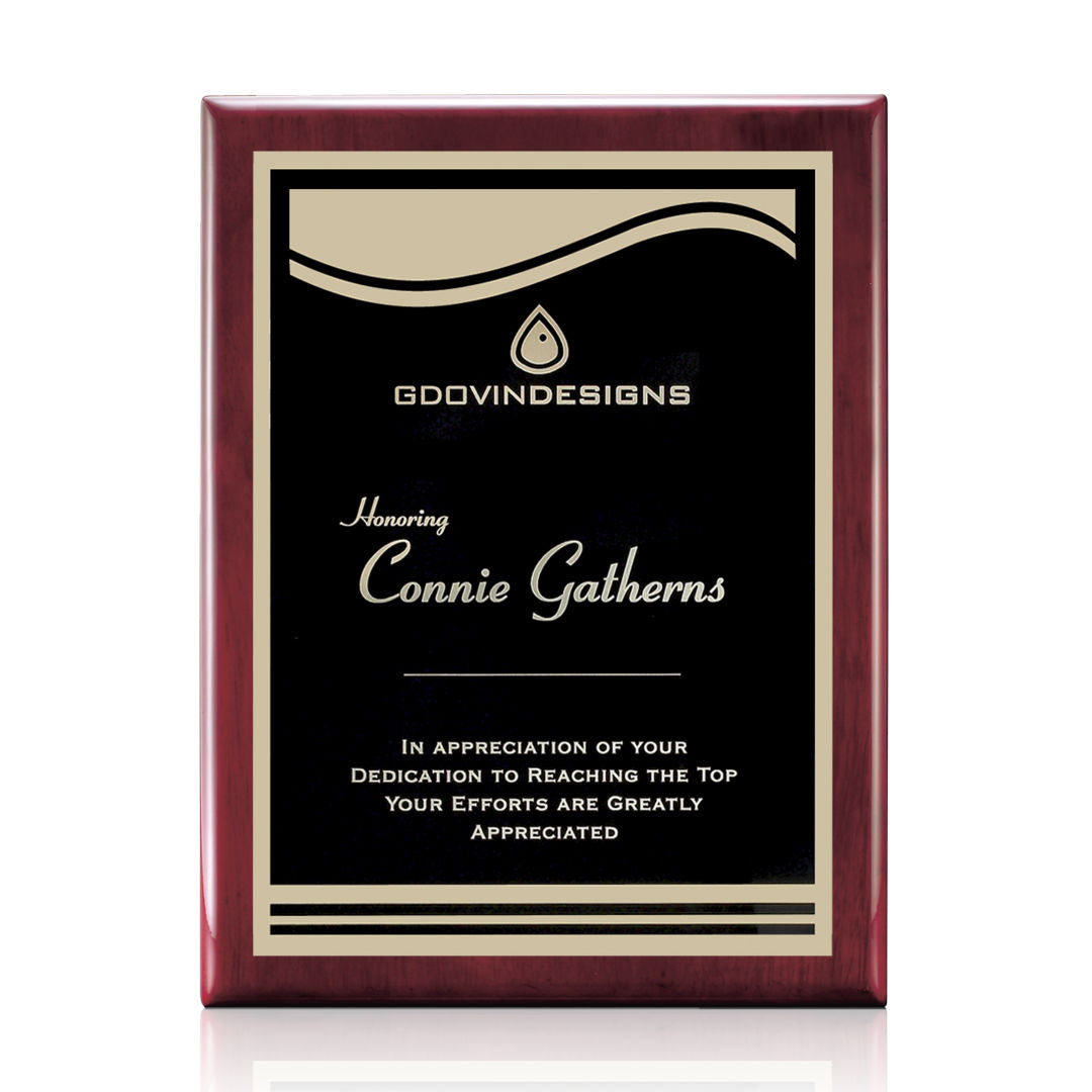 Oakleigh/Marietta Plaque - Rosewood/Black