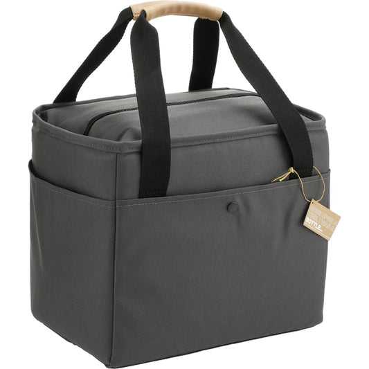 Front View of Gray Aft Recycled rPET 12 Can Cooler