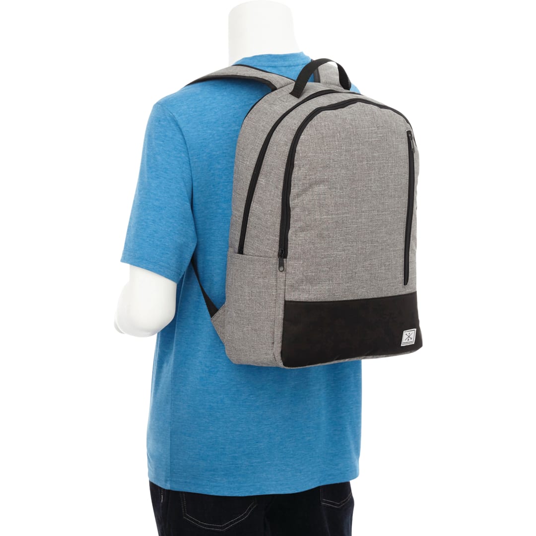 Front View of Gray Merchant & Craft Grayley 15" Computer Backpack