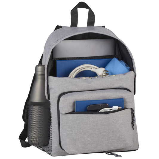 Front View of Gray Merchant & Craft Revive RPET Waist Pack Backpack