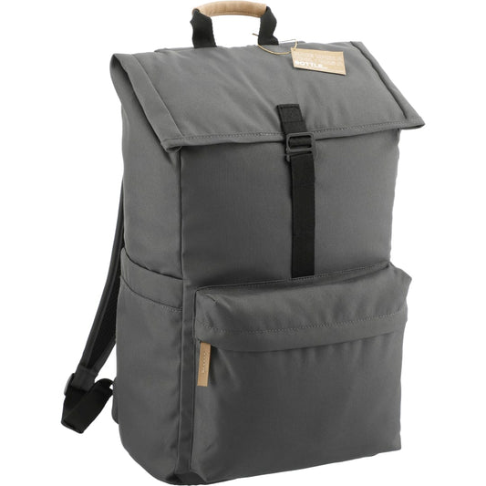 Front View of Gray Aft Recycled 15" Computer Rucksack