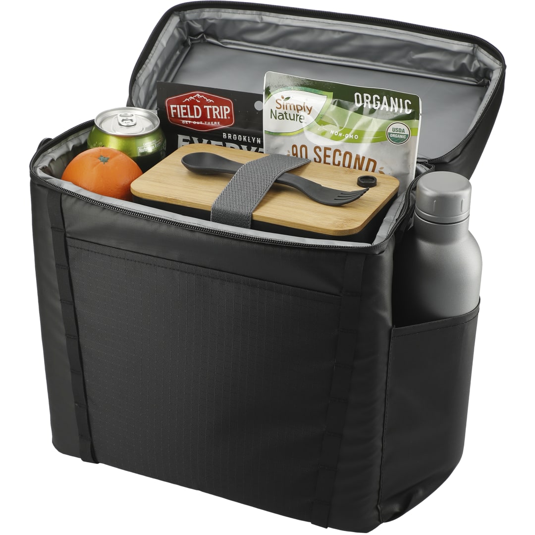 Front View of Black NBN Recycled Outdoor 15 Can Cooler