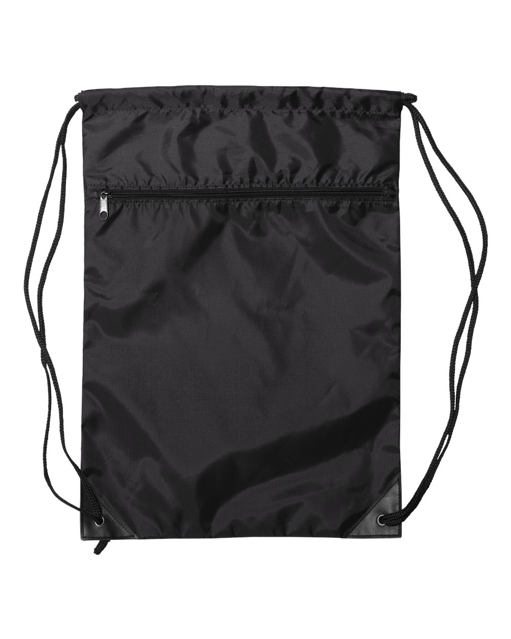 Zippered Drawstring Backpack - 8888
