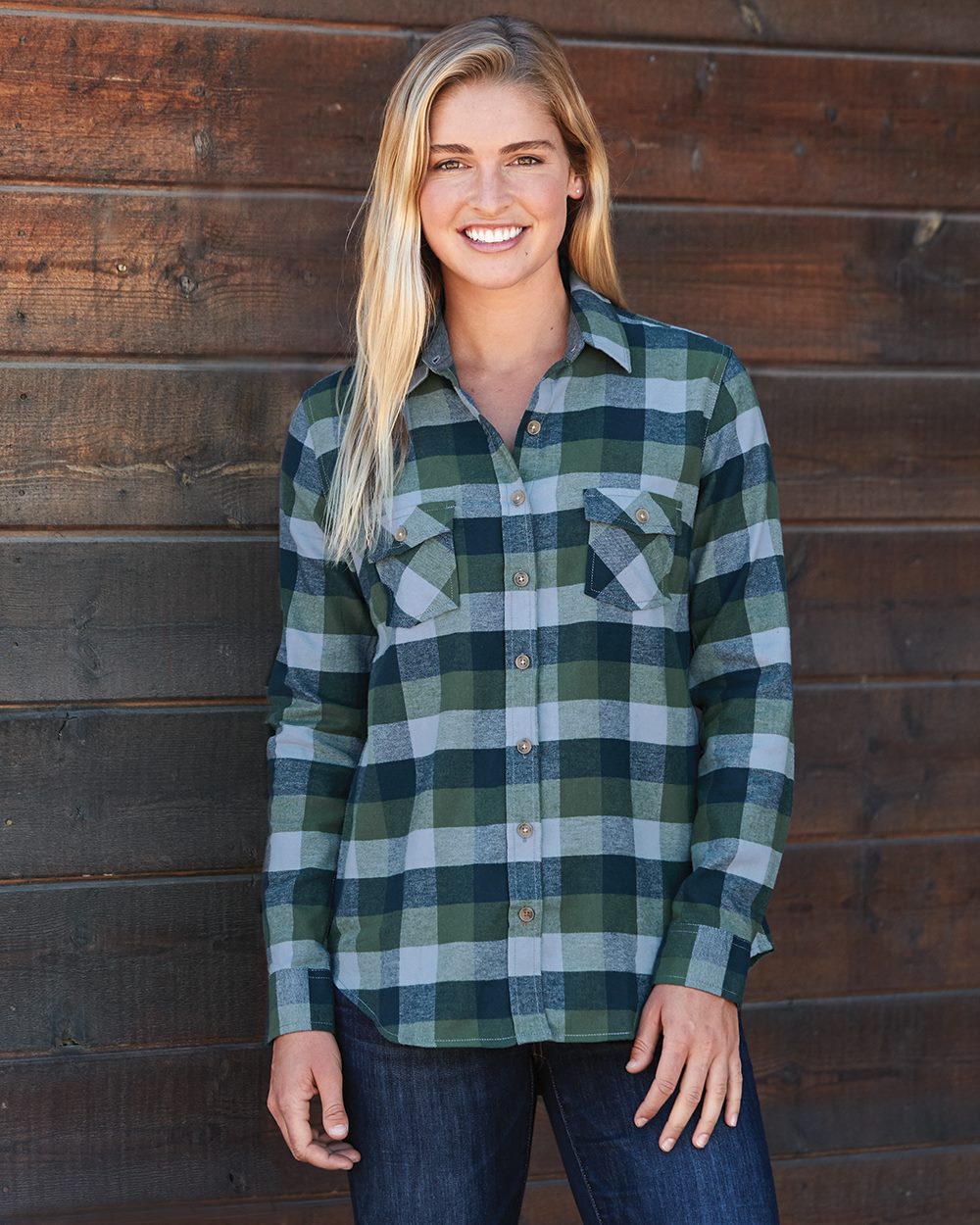 Women's Vintage Brushed Flannel Shirt - W164761
