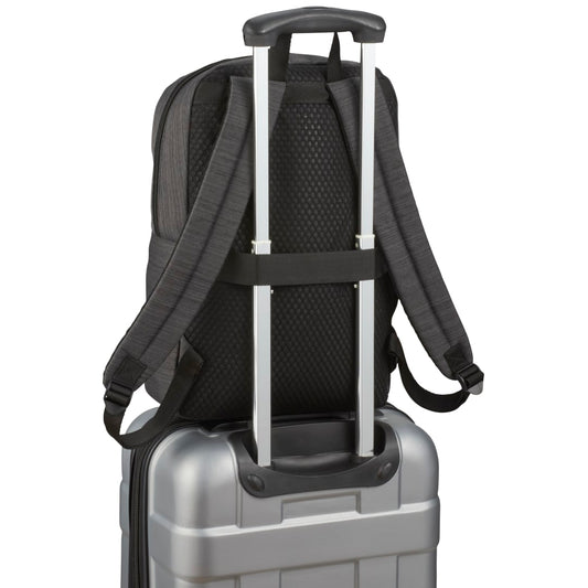 Front View of Gray NBN Whitby Slim 15" Computer Backpack w/ USB Port