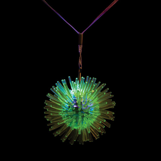 Multicolor 2 1/4' Flashing Porcupine Necklace